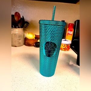 Chrome blue studded tumbler